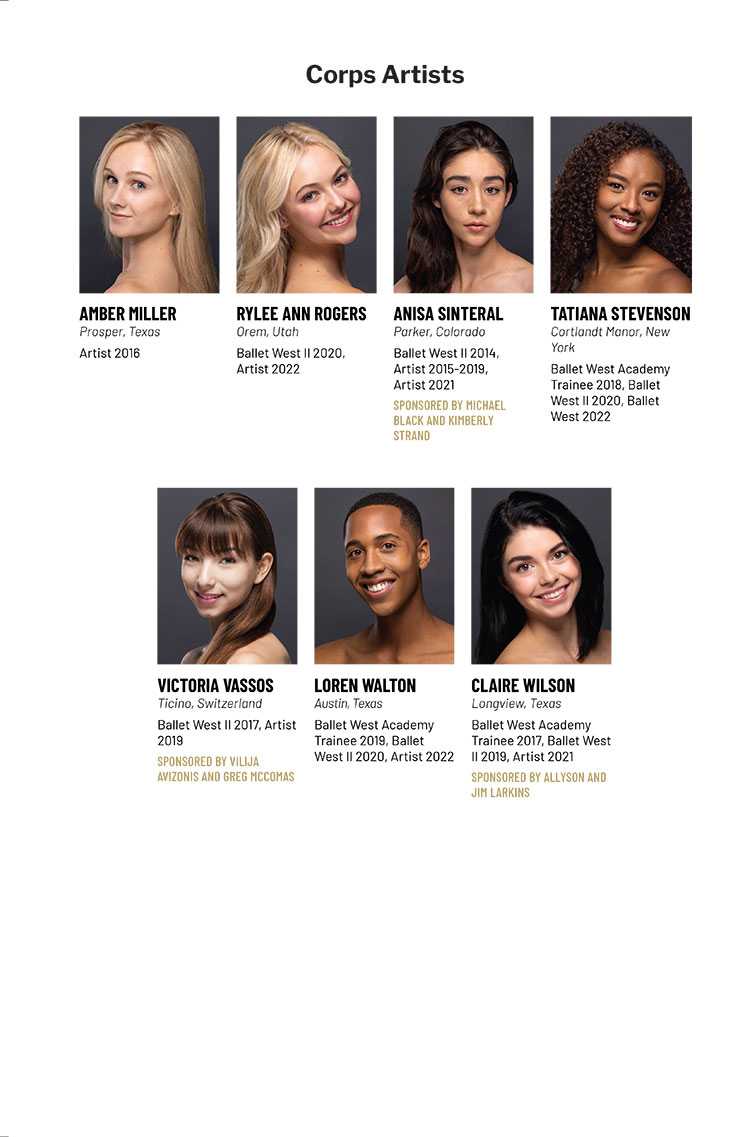 Ballet West Artists Photos