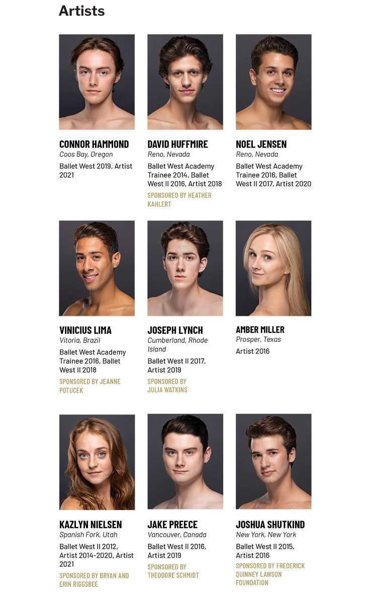 Ballet West Artists Photos