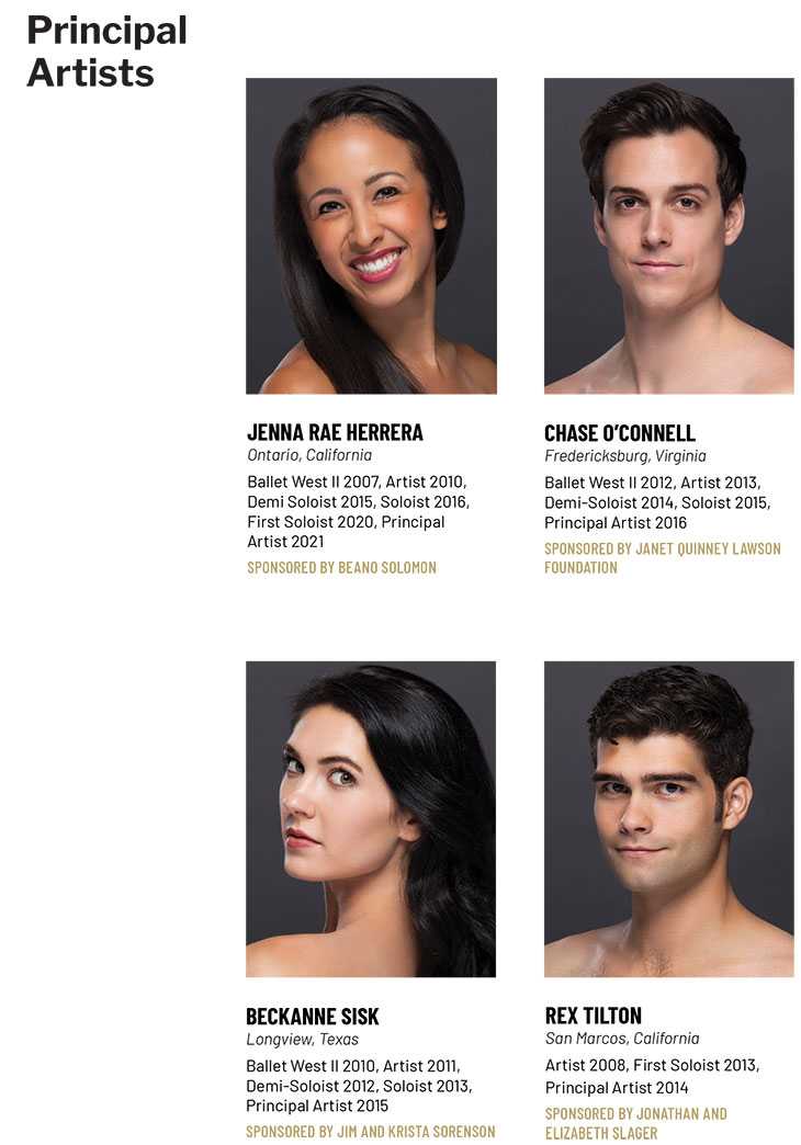 Ballet West Principal Artists Photos
